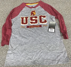 NEW USC Trojans Colosseum Athletics Crew Neck 3/4 Sleeve Shirt Youth M - Picture 1 of 3