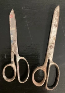 🍒 Vintage Metal Scissors LOT Material Papers Shears Decor Restoration 🍒 - Picture 1 of 9
