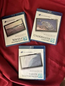 3 Brand New Bluscenes Blu-ray. Waves of Tranquility, Underwater and Waterfalls - Picture 1 of 2