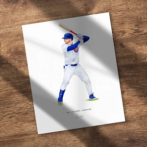 Kyle Tucker Chicago Cubs Baseball 8x10 Print Poster Art Illustrated - Picture 1 of 10