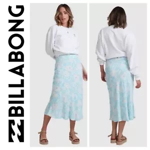 BNWT BILLABONG BLUE RAY SLIP MIDI SKIRT SIZE 10 (MEDIUM) RRP $80 - Picture 1 of 4