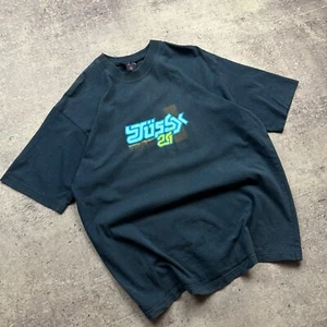T shirt vintage anni 00 Bjork stussy taglia media blu - Foto 1 di 10
