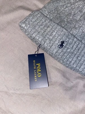 echarpe et bonnet ralph lauren gris  - Photo 1/4