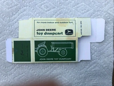 John Deere 110 Ertl  Toy Dumpcart Box   #542 - Empty  +  Decal - Image 1 of 4