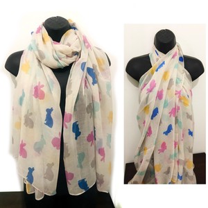 rabbit print scarf