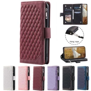 Zip Wallet Case For OnePlus 1+10 Pro Nord 2T ACE Leather Flip Holder Phone Cover - Picture 1 of 18
