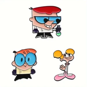 COMPRA 1 Y OBTÉN 1 GRATIS: Juego de broches de metal de 3 broches de metal esmaltados de laboratorio de Dexter - Imagen 1 de 13