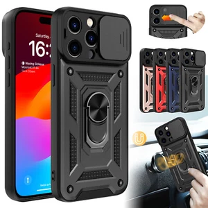 For iPhone 14Pro Hard Ring Case Slide Camera Lens Protective - Picture 1 of 31