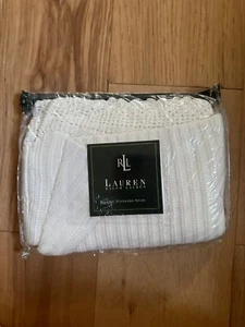 Ralph Lauren CHADWICK White Crochet Pillowcase Standard Sham Cottage VINTAGE HTF - Picture 1 of 5
