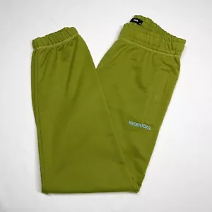 NEW Nice Kicks Essentials Sweatpants Mens Medium Green Logo Jogger Pant Merch - Picture 1 of 15