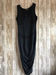 McQ Alexander McQueen Blue Real Polka Dot Jersey Stretch Tank Midi S Small RARE - Picture 1 of 11