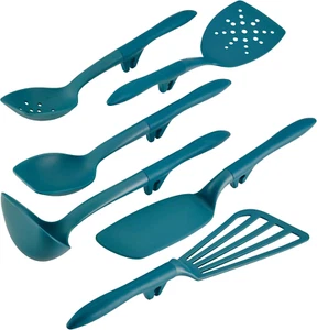 Gadgets Lazy Tools Nonstick Kitchen/Cooking Utensil Set, 6 Piece, Teal - Picture 1 of 10