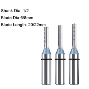1/2 Shank 3 Flutes Cutting Straight Router Bit CNC Trimming Slot Milling Cutter - Picture 1 of 8