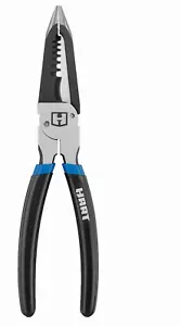 HART 8" 6-IN-1 MULTI-PURPOSE PLIERS Long Nose Wire Striper Cutter Looper 203mm - Picture 1 of 5