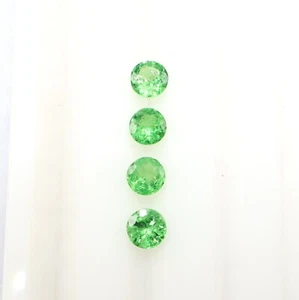 4.5x4.5 mm Natural Tsavorite Garnet 4 Pcs 1.70 Crt Jewelry Making Round Garnet - Picture 1 of 5