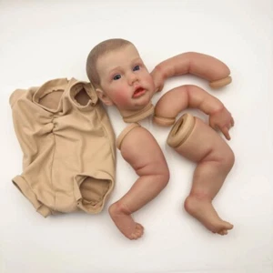 22inch Painted Reborn Baby Doll Kits 3D Skin Visible Veins Newborn Boy Girl Gift - Picture 1 of 5