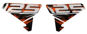 Seitentankpad Motorrad Aufkleber Orange Carbon kompatibel für KTM 125 Duke - Bild 1 von 6
