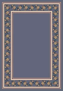 Milliken Blue Transitional Casual Petals Bulbs Area Rug Floral Rosalie Lapis - Picture 1 of 9