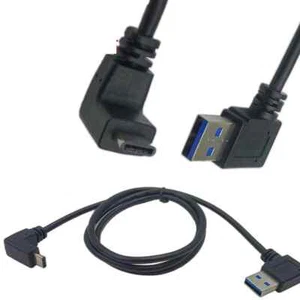 Up/Down Angle USB 3.0 Type-A Male to USB3.1 Type-C Male Data Sync & Charge Cable - Picture 1 of 5