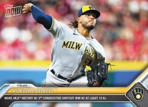Tarjeta MLB 2023 Topps Now Milwaukee Brewers #570 3 blanqueadas al menos 12 Ks - Imagen 1 de 1