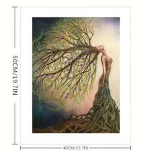 Fantasy Goddess Tree Cross Stitch Kit 11Ct 40 x 50cm - Picture 1 of 5