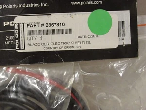 Polaris Double Lens Electric Shield for Blaze Adult Helmet, Clear (with wires) - Picture 1 of 7