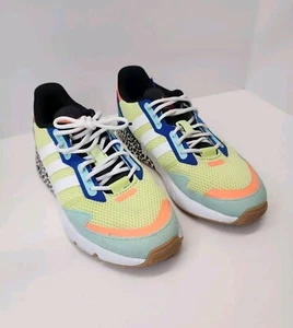 Adidas Athletic ShoesZX 1K Boost  Youth Size 5.5 Yellow Green Leopard print - Picture 1 of 11