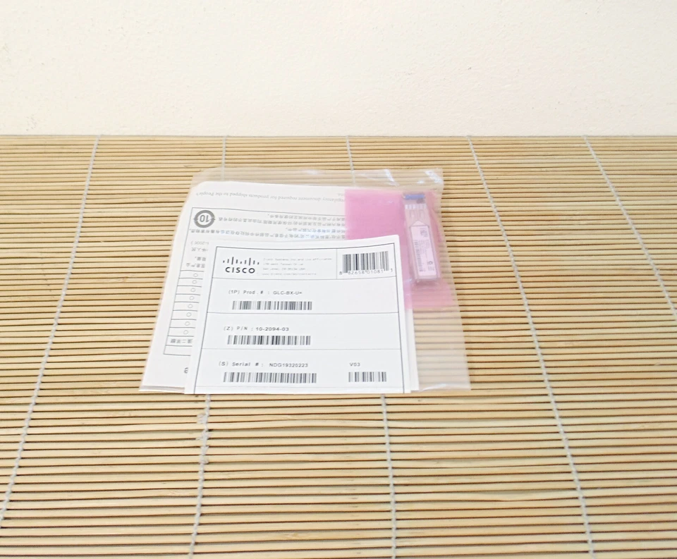 NEW Cisco GLC-BX-U 1000BASE-BX 1490NM SMF SFP Transceiver V03 10-2094-03 NEU OVP - Bild 1 von 1