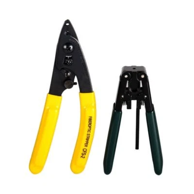 Two-port Fiber Optic Stripper Pliers Wire Strippers FTTH Cable Stripping Tools - Image 1 of 4