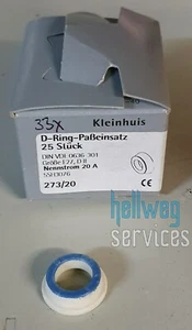 2 Piece 20A 500V DII D-Ring-Paßeinsatz for D-Sicherungssysteme Blue - Foto 1 di 2