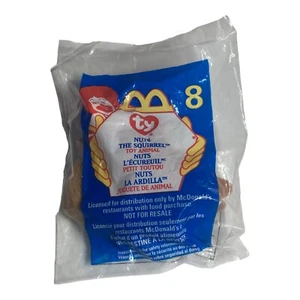 Mcdonald’s TY Teeny Beanie Baby Nuts The Squirrel Number 8 - Picture 1 of 2