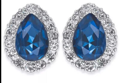 Brincos de cristal e pedra Charter Club, tom prata - Imagem 1 de 2