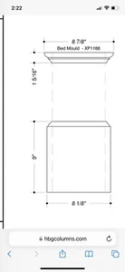 "Kit de molduras de columna Hampton de 6""". TK6HAM - Imagen 1 de 5