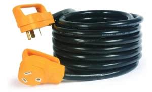 Camco 25' PowerGrip Heavy-Duty Outdoor 30-Amp Extension Cord for RV 55191 - Picture 1 of 2