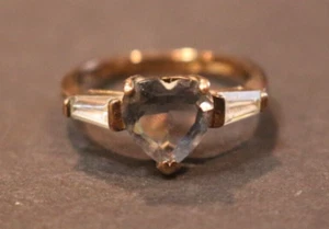 LOVELY 925 GOLDPLATED FAUX AMETHYST RING SZ 6 - Picture 1 of 9