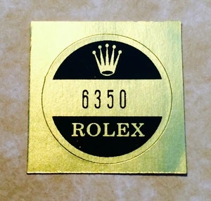 FUNDA TRASERA ROLEX 6350 Pegatina Certificado Explorador Esfera DORADA Tropical - Imagen 1 de 1