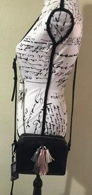 NUEVO CON ETIQUETAS Cartera Bandolera Rebecca Minkoff Mini SOFIA Cuero Negro Metálico HH16MSOX66 Foto 1 de 4