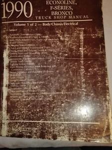 1990. Ford Econ/F Series/Bronco Shop Manual body, chasis, electrical.  - Picture 1 of 2