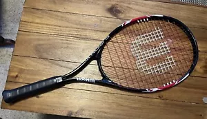 🎾WILSON Fusion XL Adult Tennis Racket ~ 3 5/8 Grip ~ Red, White, Black - Picture 1 of 10