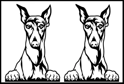 Whippet Dog 2 Negro Vinilo Calcomanía Coche Camión Ventana Portátil Tableta Portátil Portátil Vaso Foto 1 de 3