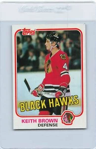 1981/82 Topps #W67 Keith Brown Blackhawks NM *99 - Picture 1 of 1