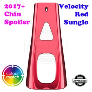 Velocity Red Sunglo ABS Chin Spoiler for 2017+ Air-Cooled Harley Road Touring - Picture 1 of 10