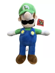 Super Mario 16 Inch Luigi Stuffed Plush Toy Character Nintendo NEW - Picture 1 of 3