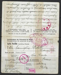 FRANCE ITALY1945 WWI ITALIAN PRISIONER OF WAR PRISON CAMP IN PARIS - Picture 1 of 2