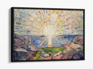 EDVARD MUNCH, SOLENINTRO -FLOAT EFFECT CANVAS WALL ART PRINT - Picture 1 of 12
