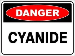 Cyanide Danger Sign - Corflute Diamond Grade Reflective - Picture 1 of 1