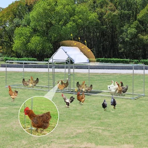 Chicken Coop Large Metal Chicken House/Pen for 15-20 Chickens, Outdoor Walk-In P - Picture 1 of 9