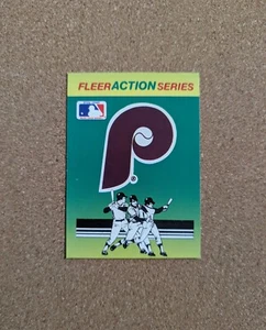 Vtg 1990 Philadelphia Phillies Sticker - MLB Fleer Baseball Quiz - 90s Baseball - Picture 1 of 2