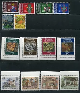 Liechtenstein 704-709, 417-721 Stamp Sets MNH 1981 Castle, Lichen, Bailiff - Picture 1 of 4