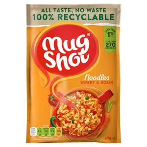 Mug Shot Noodle Snack Sweet & Sour Flavour 5 x 67g - Picture 1 of 3